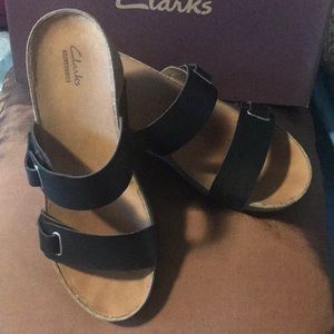 Women’s Clark Auriel Till Sandal Black 9W